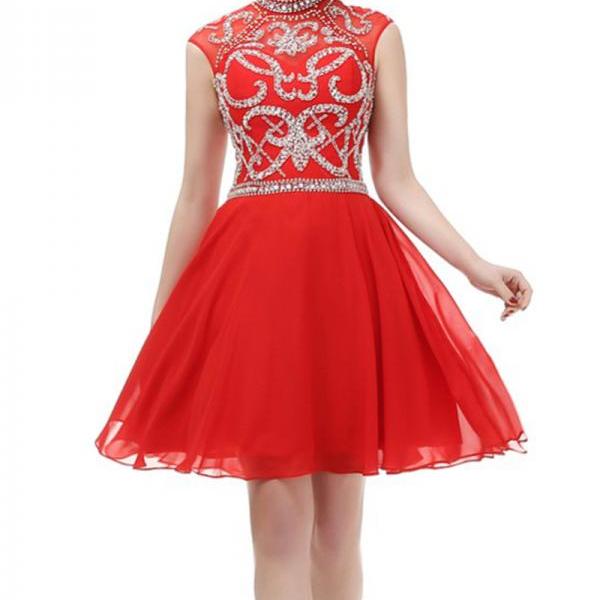 Red Dresses,High Neck Dresses